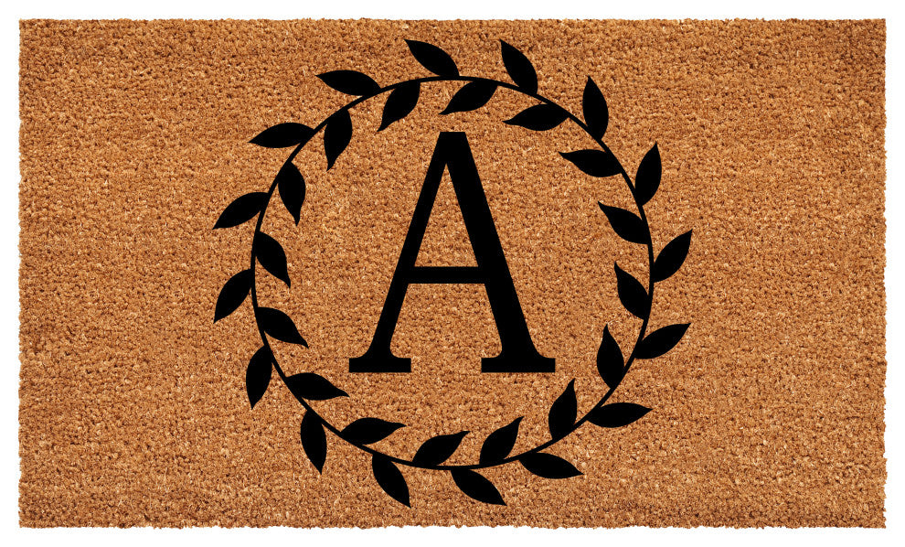 Calloway Mills Laurel Wreath Doormat, Letter A