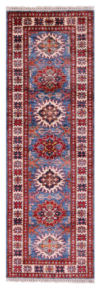 Runner Super Kazak Handmade Wool Rug 1' 10" X 5' 8" Q10306