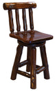 Adirondack Collection Swivel Bar Stool With Back, Counter Height