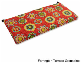 42"x19" Spun Polyester Loveseat Cushion, Farrington Terrace Grenadine