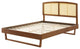 Platform Bed Frame, King Size, Wood, Brown Walnut, Modern Mid-Century, Bedroom