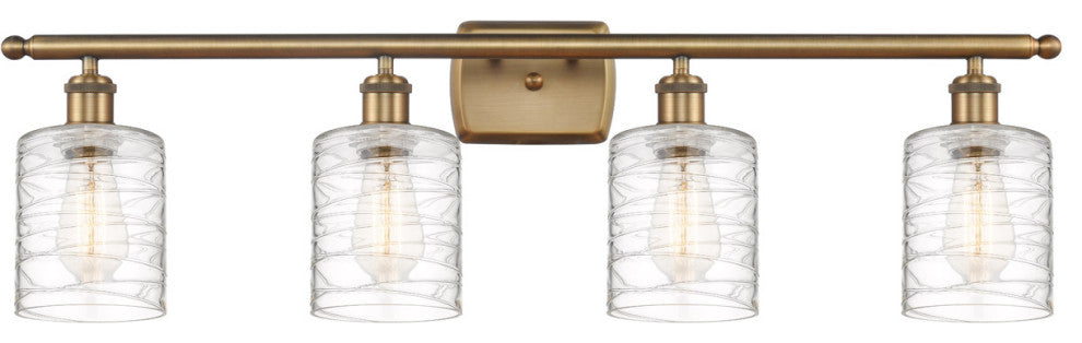 Innovations 516-4W-BB-G1113-LED 4-Light Bath Vanity Light, Brushed Brass