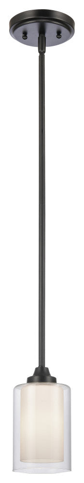 Innovations 342-1S-BK-CLW-LED Fairbank 1 Light Mini Pendant, Matte Black