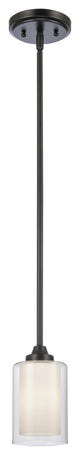Innovations 342-1S-BK-CLW-LED Fairbank 1 Light Mini Pendant, Matte Black
