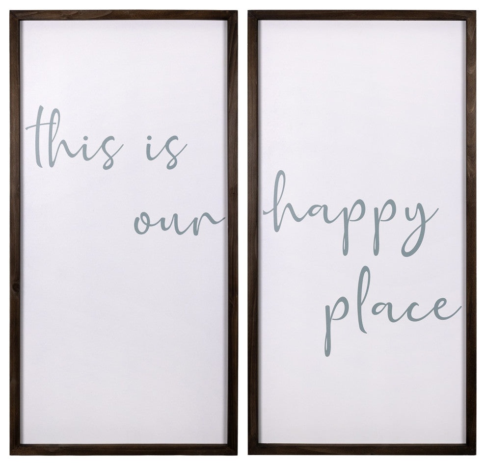 Two Piece This Is Our Happy Place Wall Art
