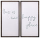 Two Piece This Is Our Happy Place Wall Art