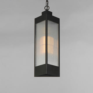 Maxim 30764CR Triform 8"W Outdoor Mini Pendant - Black / Antique Brass