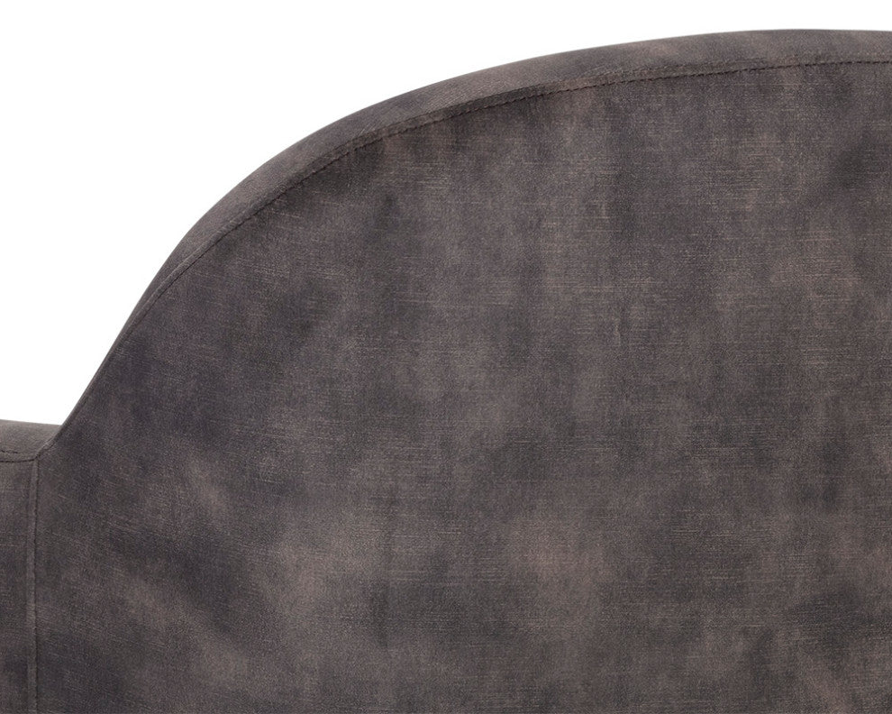 Casey Swivel Lounge Chair, Nono Shitake
