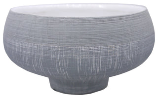 Grey Blue Two Toned Ceramic Bowl Plant Pots