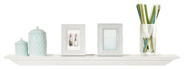 Corona Crown Molding Floating Wall Shelf, White, 48"