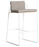 OASIQ SANDUR Barstool, Rope: Clay, Cushions: Canvas Brick, Frame: White