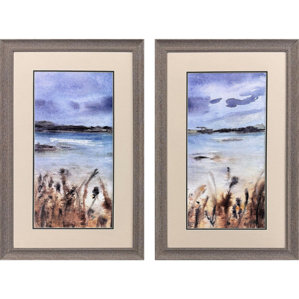 Cloudy Day Bay Framed Art, 2-Piece Set