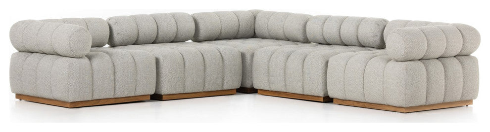 Roma Outdoor 5pc Sectional-Faye Ash