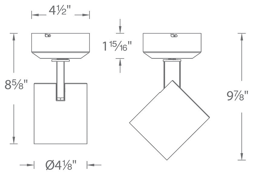 Lucio LED 22W Monopoint 3000K Narrow Beam, White