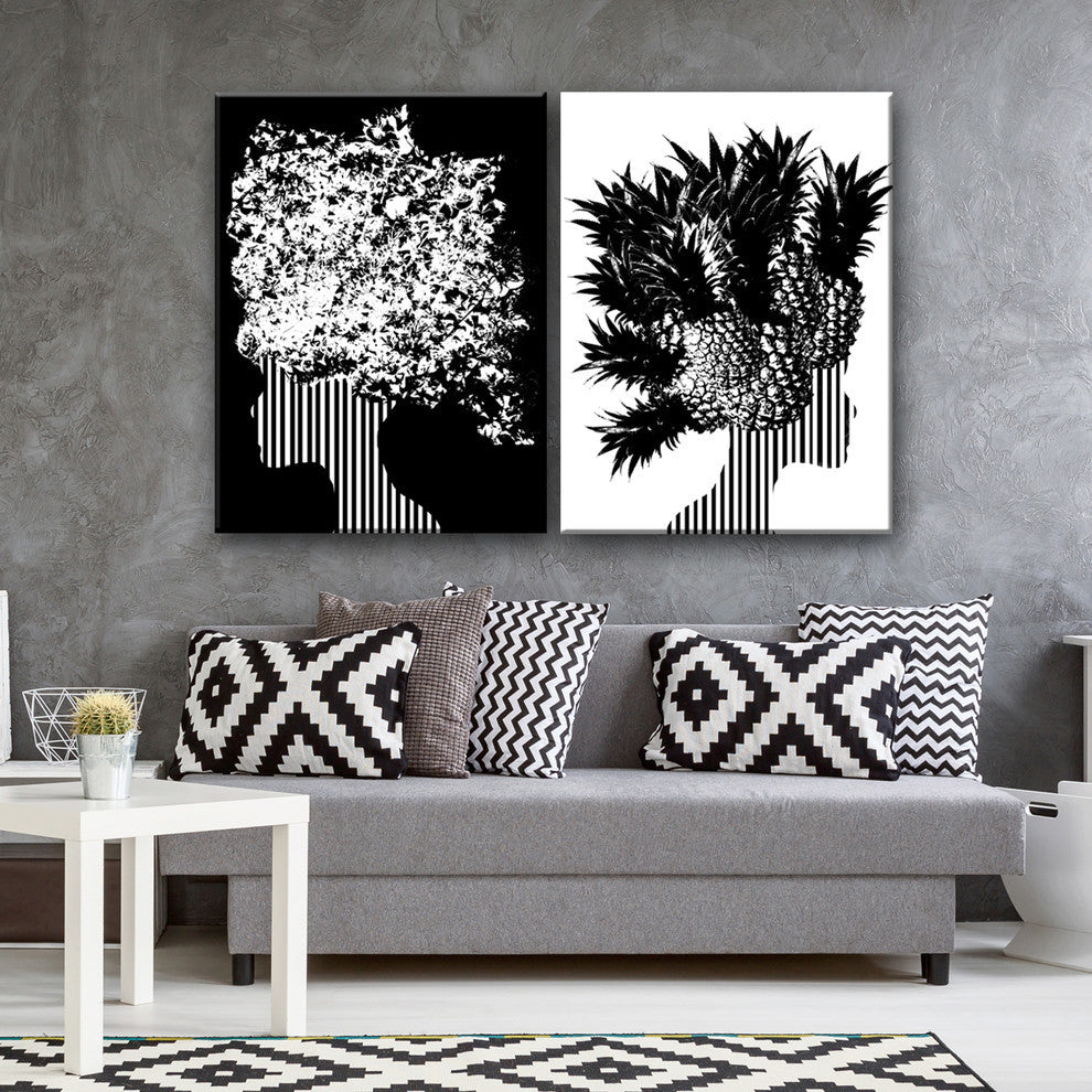 Wrapped Canvas 'Mod Swag I' 2-Piece Wall Decor Set, 16"x20"