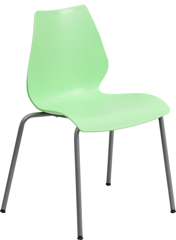 Green Plastic Stack Chair RUT-288-GREEN-GG