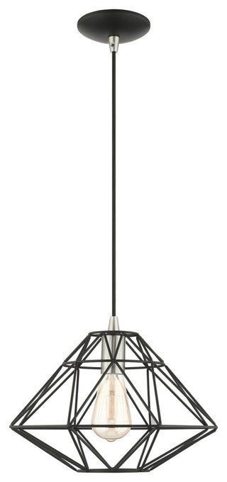 Black Geometric, Farmhouse, Industrial, Abstract, Rustic Pendant