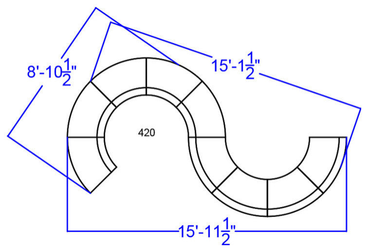 Alon Series Black LeatherSoft Reception Configuration, 9 Pieces