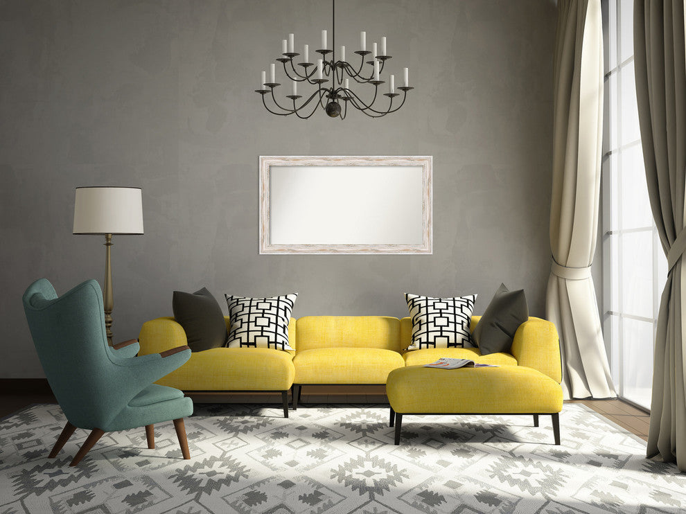 Wall Mirror Choose your Custom Size, Alexandria White Wash