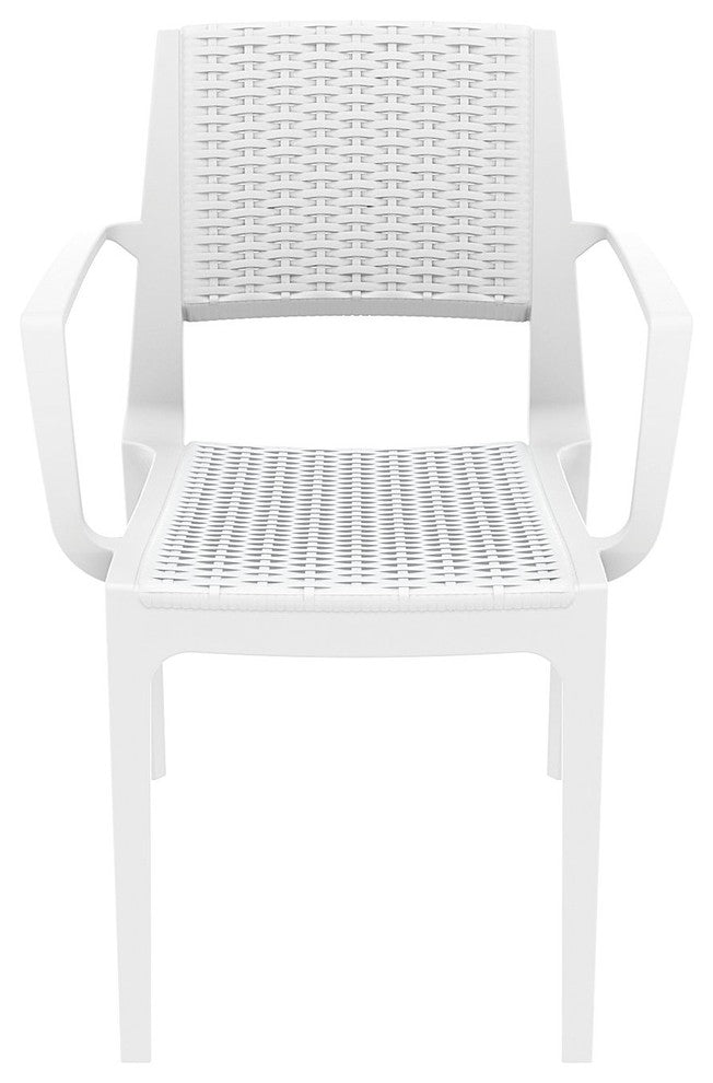 Compamia Capri Outdoor Dining Armchairs, Set of 2, White