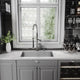 VIGO Zurich 27" H Single Handle Pull-Down Sprayer Kitchen Faucet, Stainless Steel, Without Extras