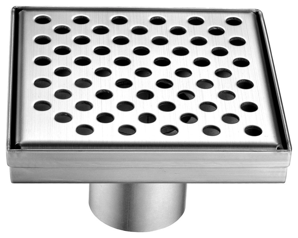 Dawn Rhone River Series, Square Shower Drain 5"L, Stamping Technique