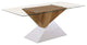 Benzara BM240044 Two Tone Wooden End Table With Pedestal Base, White and Brown