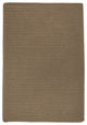 Sunbrella Solid LS02 Mushroom Sunbrella Area Rug, Rectangular 2'x3'