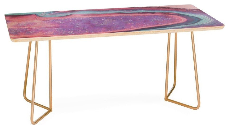 Emanuela Carratoni Serenity and Rose Agate, Amethyst Crystals Coffee Table