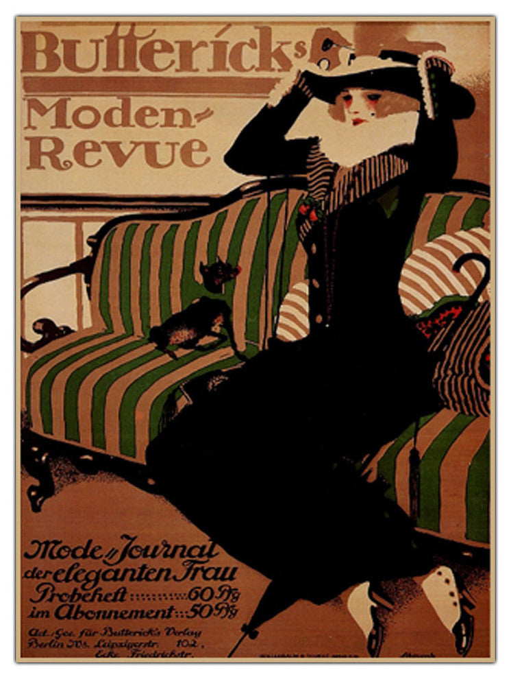 'Buttericks Moden Revue' Canvas Art