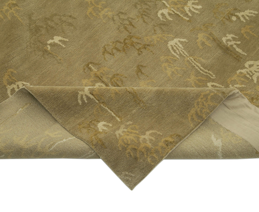 Rug N Carpet - Handwoven Oriental 9' 9" x 13' 4" Pastel Oushak Area Rug