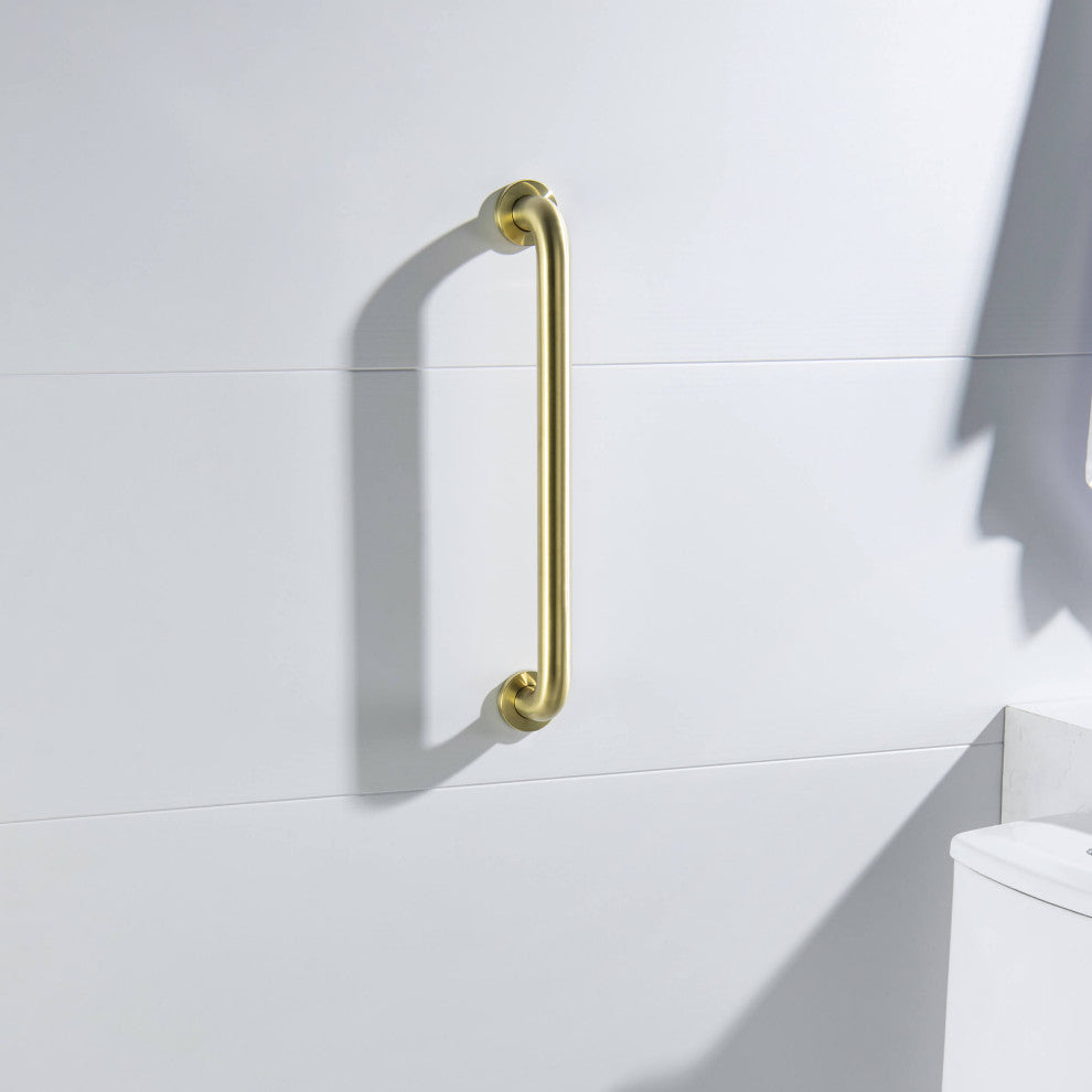 18" Stainless Steel Bathroom Safety Grab Bar, Brushed Gold