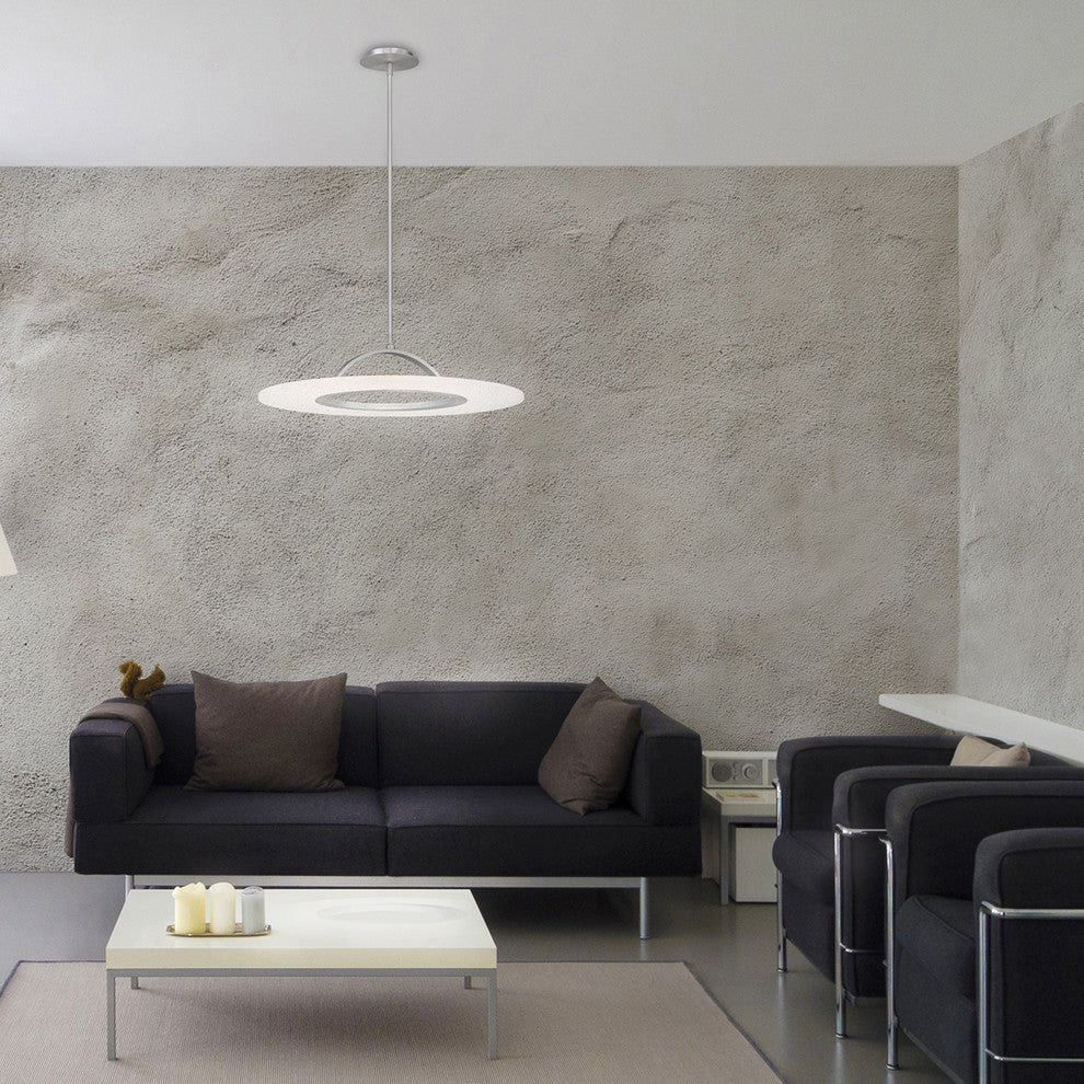 WAC Lighting Elektron 28" LED Convertible Semi-Flush Mount in Brushed Aluminum