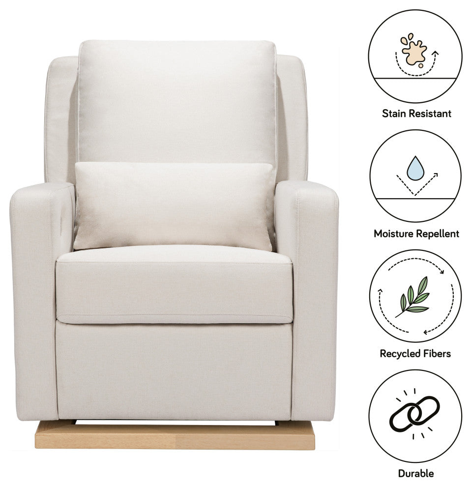 Sigi Electronic Recliner and Glider, Boucle With USB port, Performance Cream Eco-Weave