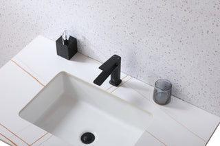 Elegant Lighting FAV-1004 Lena 1.5 GPM 1 Hole Bathroom Faucet - Matte Black