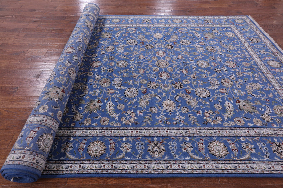 Hand-Knotted Wool & Silk Persian Nain Rug 7' 10" X 16' 2" - Q13123