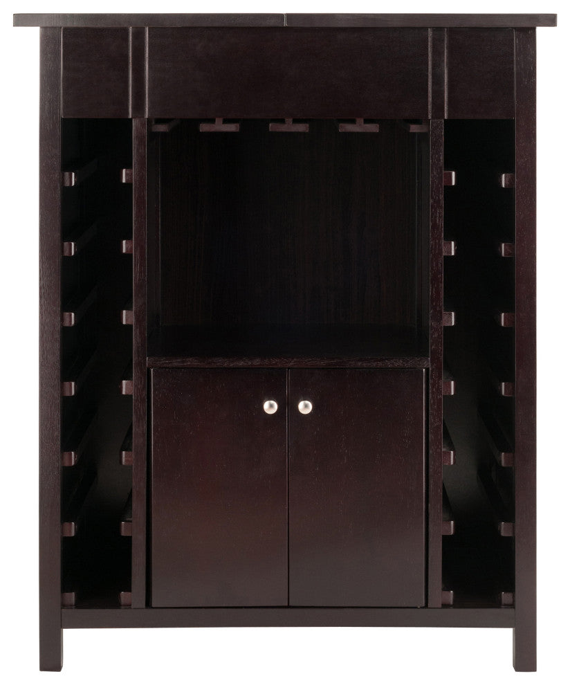 Yukon Wine Cabinet, Expandable Top, Espresso