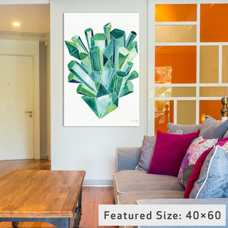 "Emerald Artprint" by Cat Coquillette, 40x26x1.5