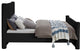Elias Upholstered Bed, Black, King, Boucle Fabric