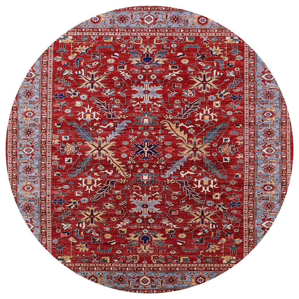Ahgly Company Indoor Round Mid-Century Modern Area Rugs, 5' Round