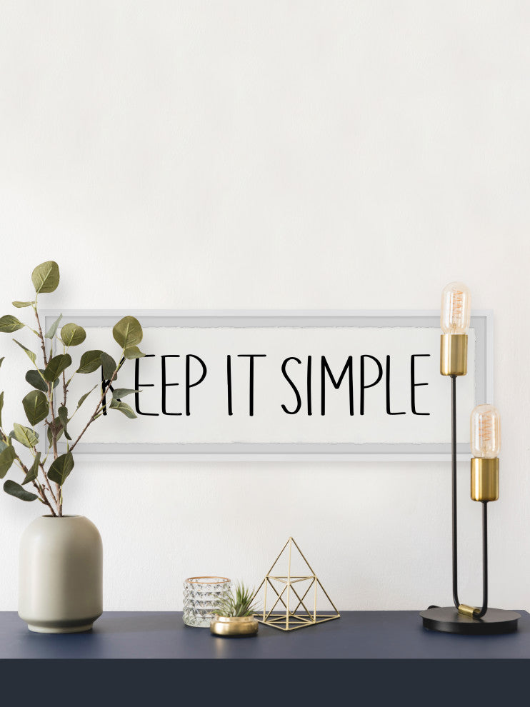 "Keep It Simple II" Framed Painting Print, 45x15