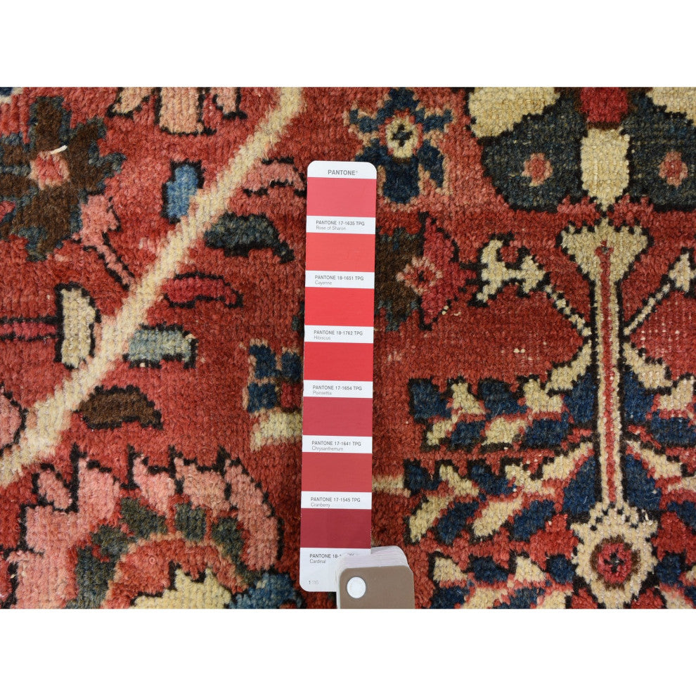 Antique Persian Mahal Good Condition Some Wear Clean Handmade Rug10'10"x13'8"