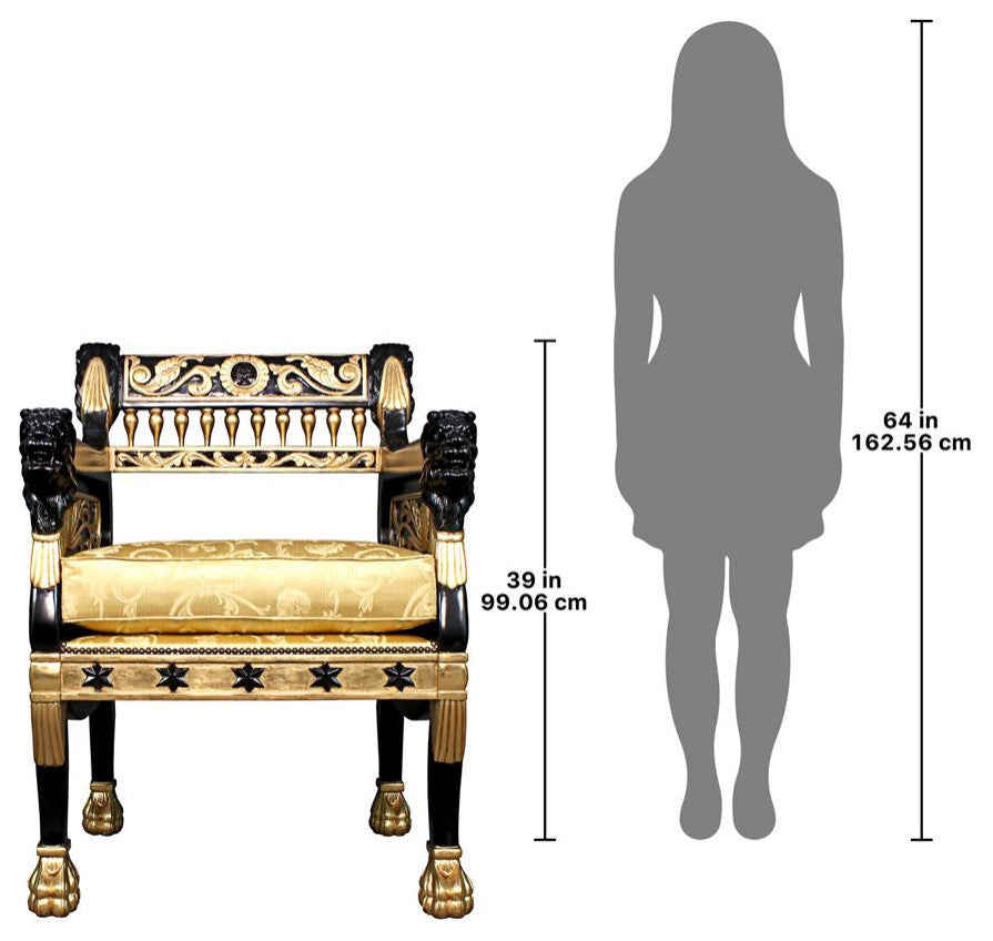 Design Toscano Caesars Royal Lions Chair
