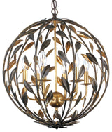 Crystorama Lighting Group 506 Broche 6 Light 21"W Taper Candle - English Bronze