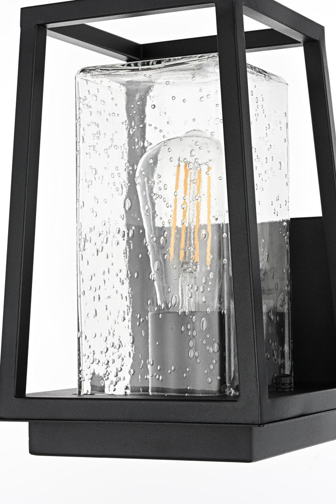 Home Living 6" Outdoor Wall Sconce, Black