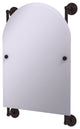 Prestige Que New Arched Top Frameless Rail Mounted Mirror, Antique Bronze