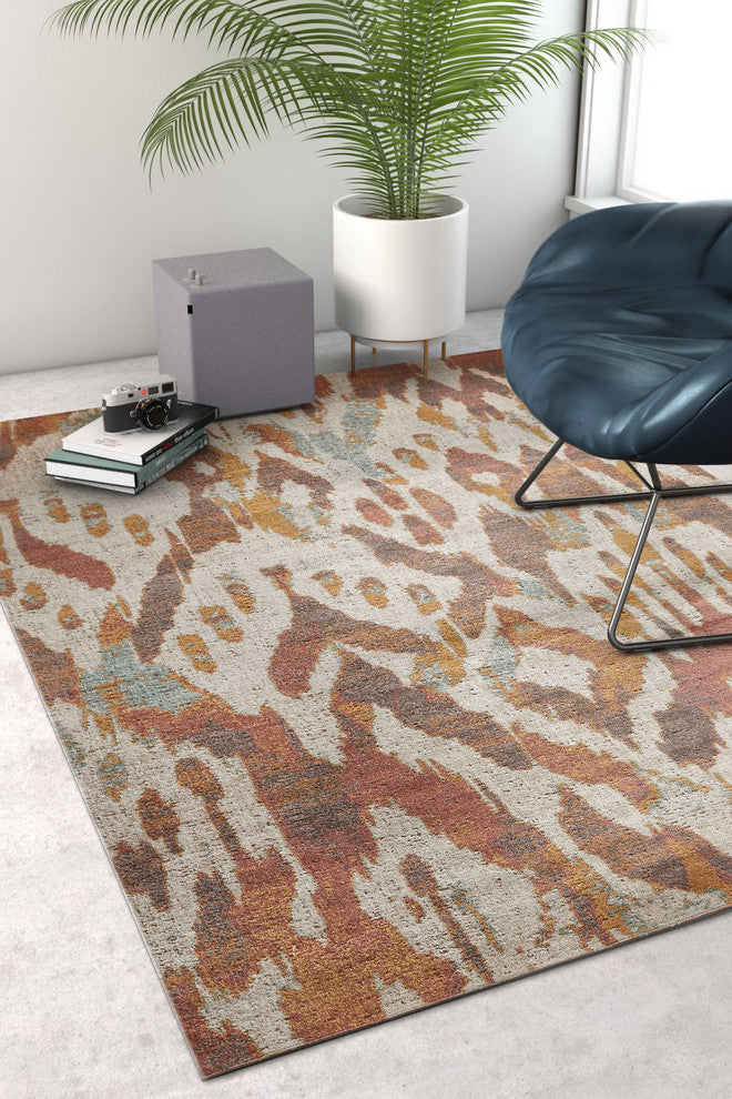 Well Woven Firenze Rhapsody Modern Southwestern Ikat Earth Rug 2'' x 3'' FI-94