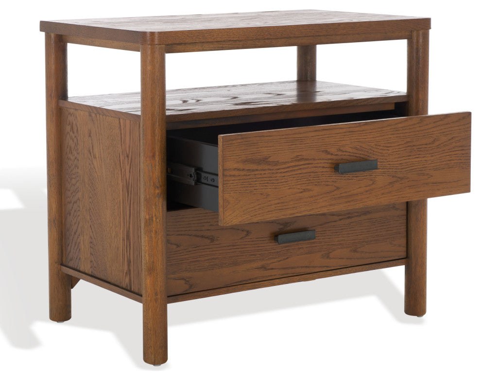 Safavieh Couture Jaylessa Wood Nightstand, Medium Oak