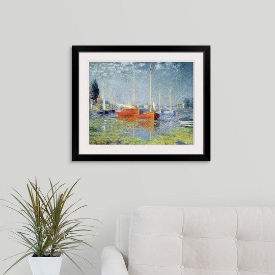"Argenteuil, 1875" Black Framed Art Print, 32"x28"x1"