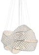 Chrome Crystal Triple Ribbon Chandelier
